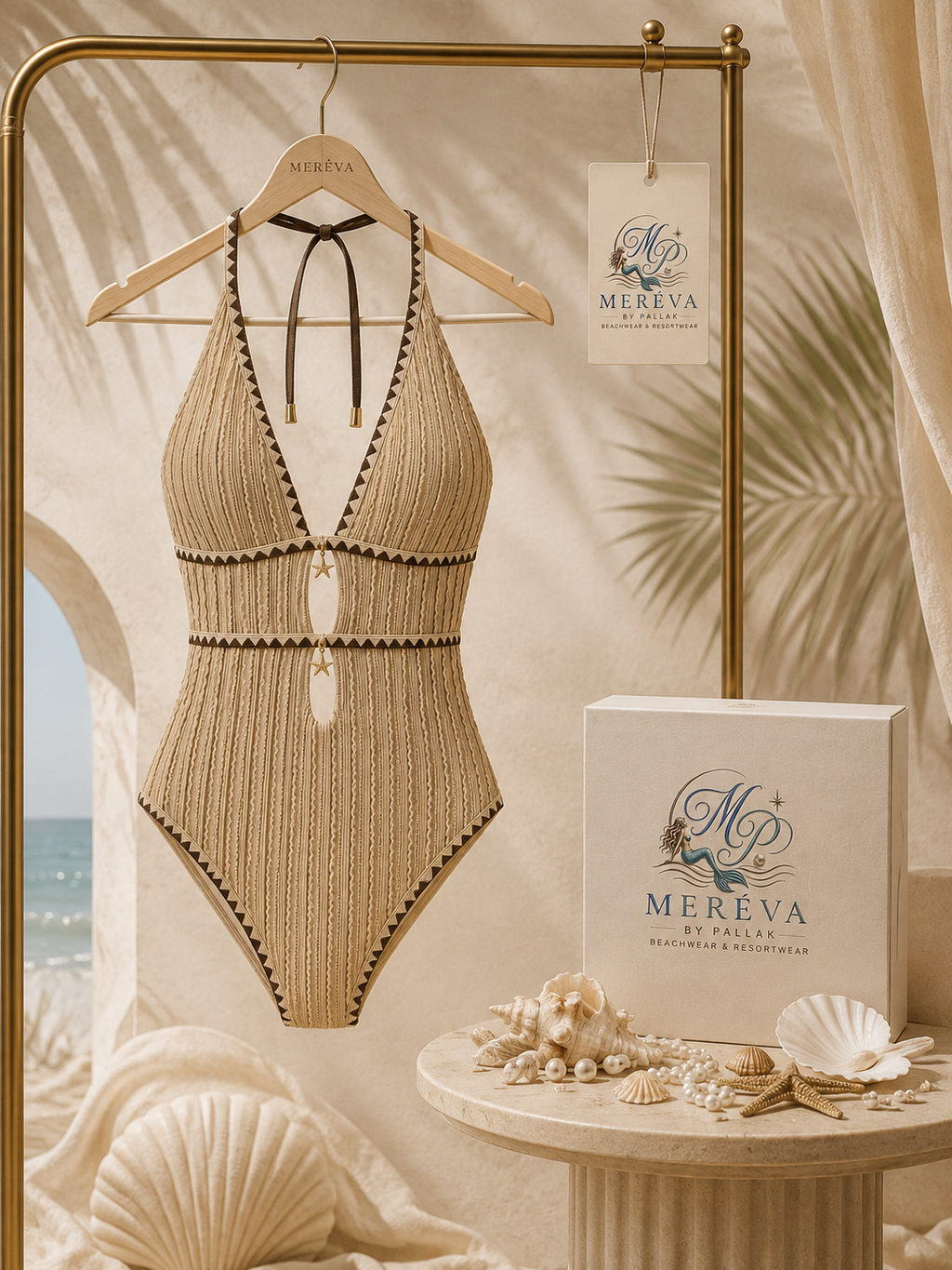 shell crochet swimsuit