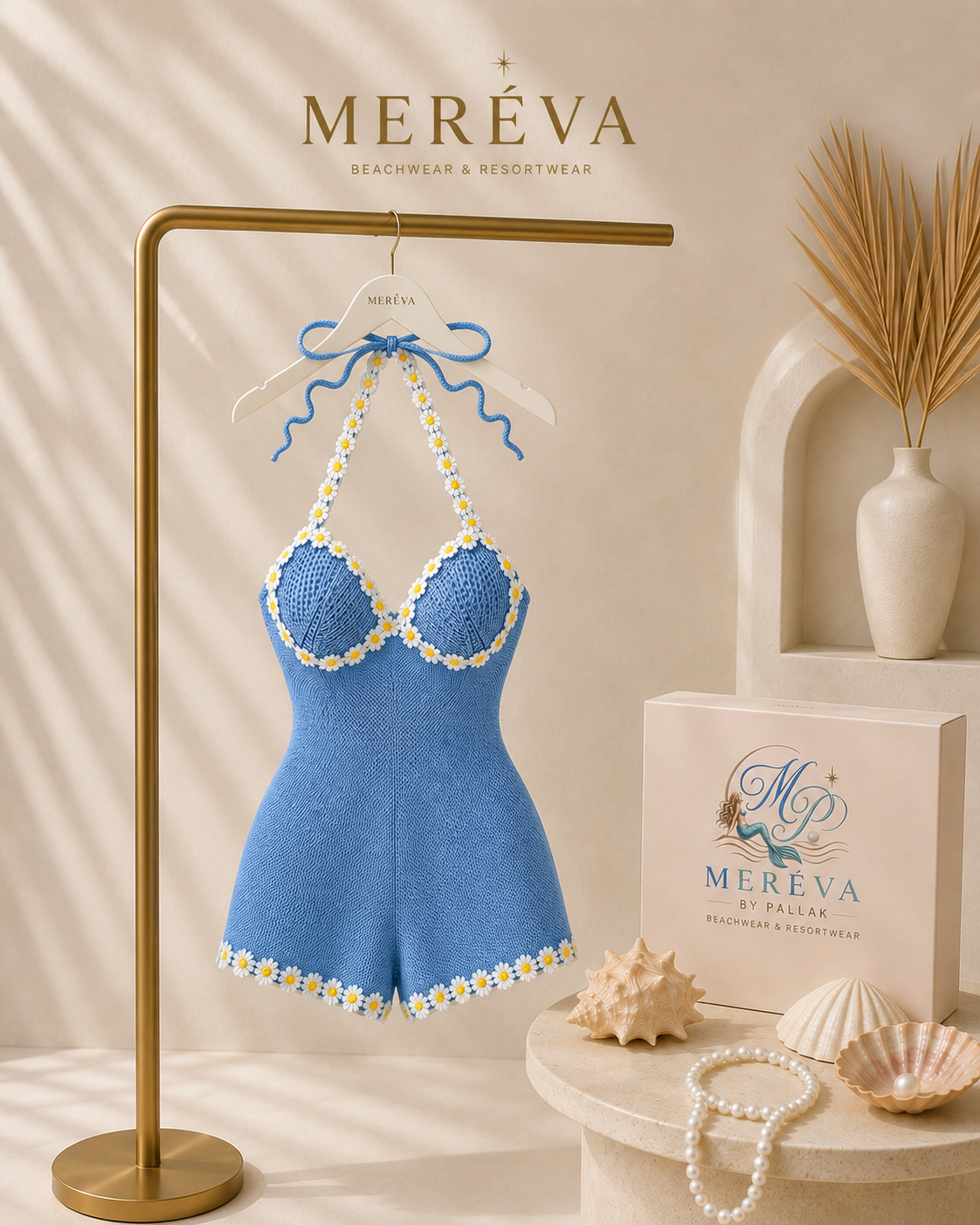 blue daisy romper