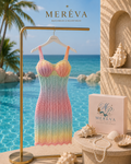 pastel rainbow crochet dress