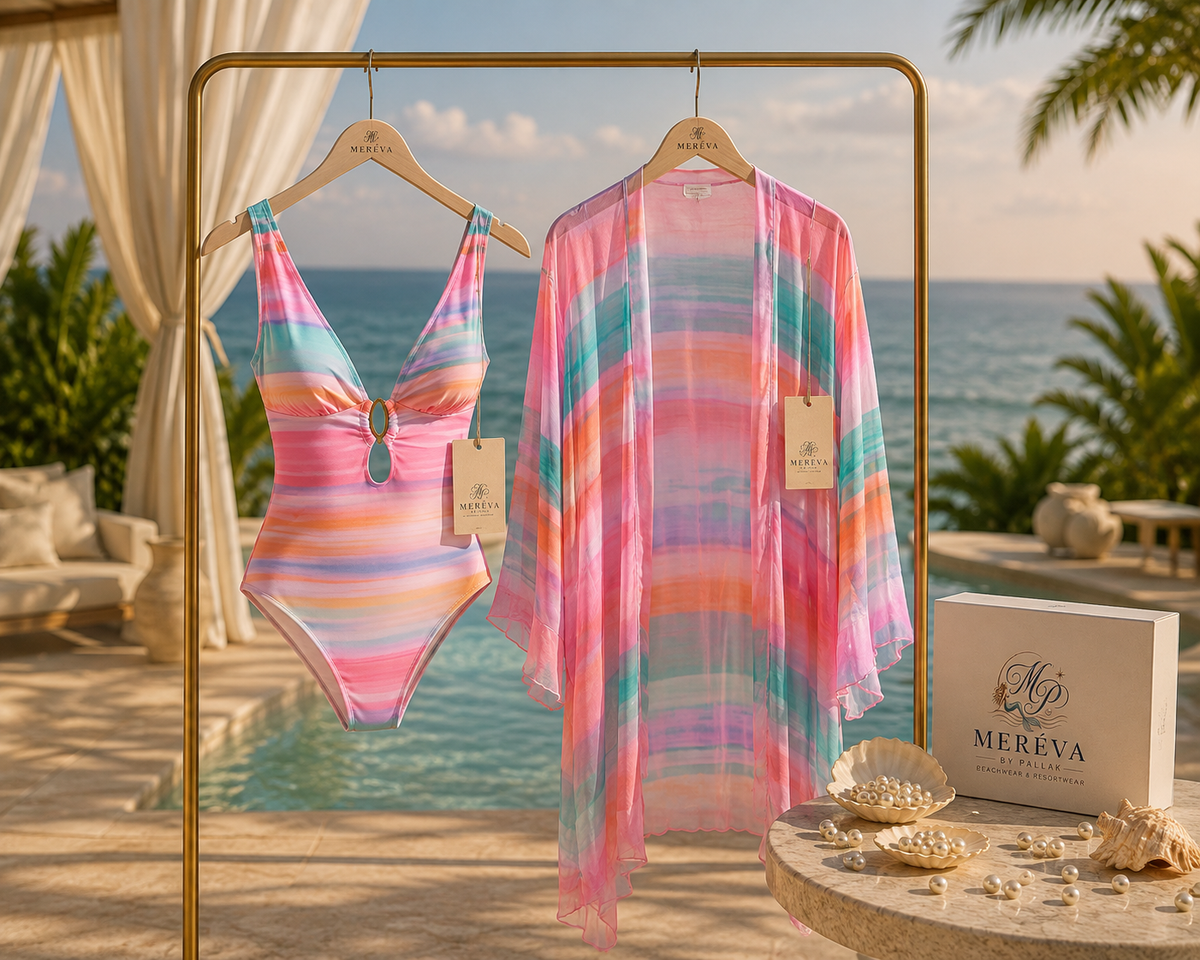 sunset stripe beach set