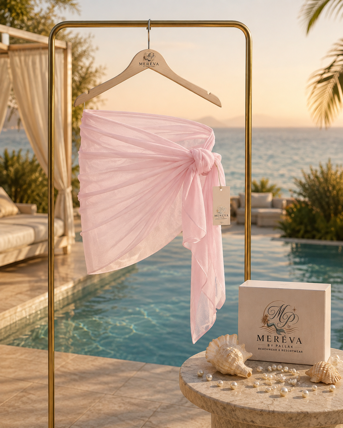 pink sheer sarong