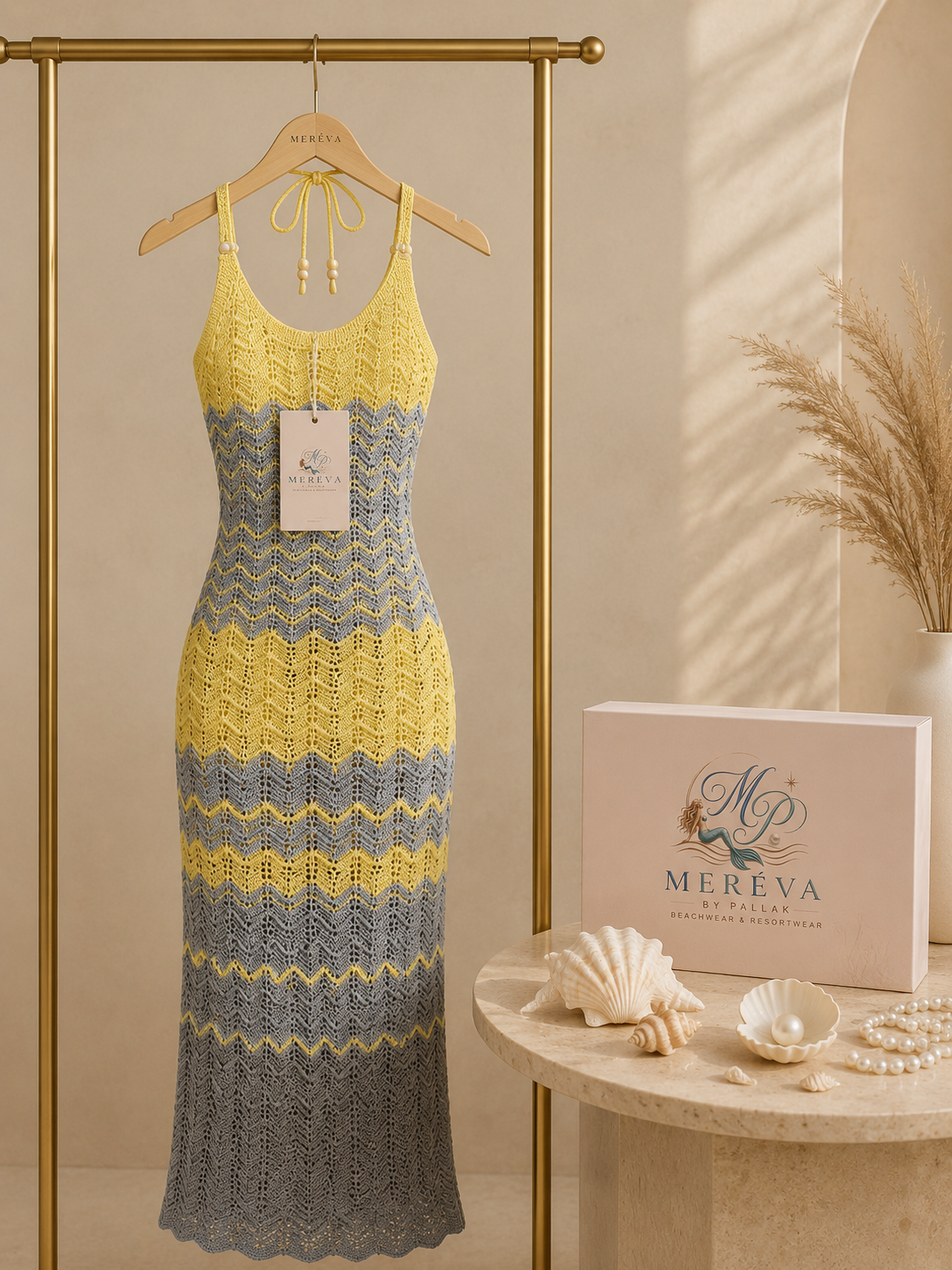 sunshine wave crochet dress