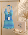 ocean ombre halter dress